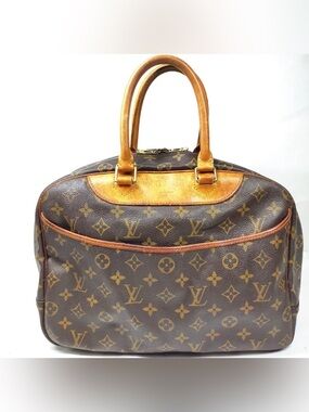 Louis Vuitton Deauville Monogram Bag Brown and Tan